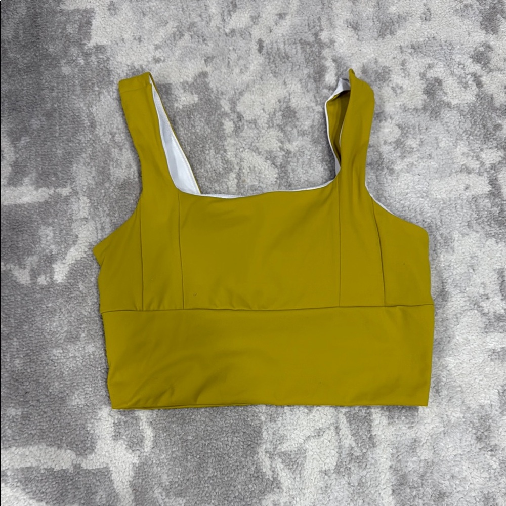 Yellow Sleeveless Crop Top